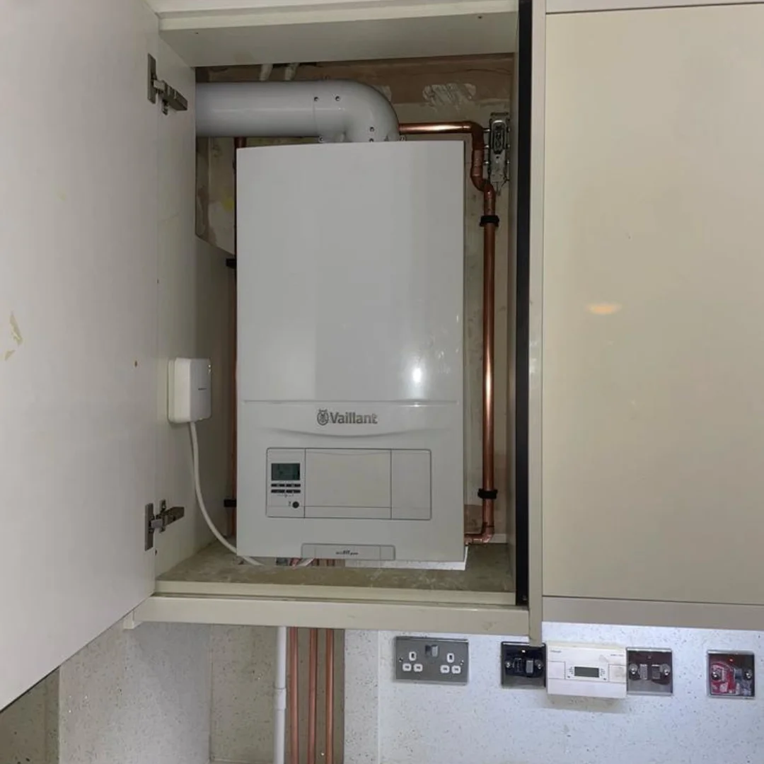 Kitchen cupboard combi installation