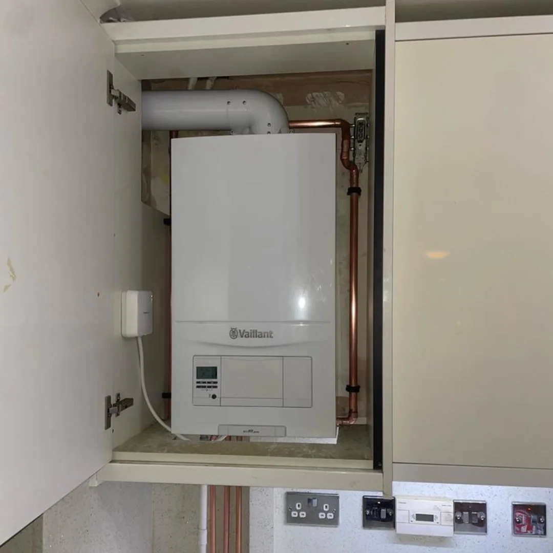 Concealed Vaillant combi install, Enfield